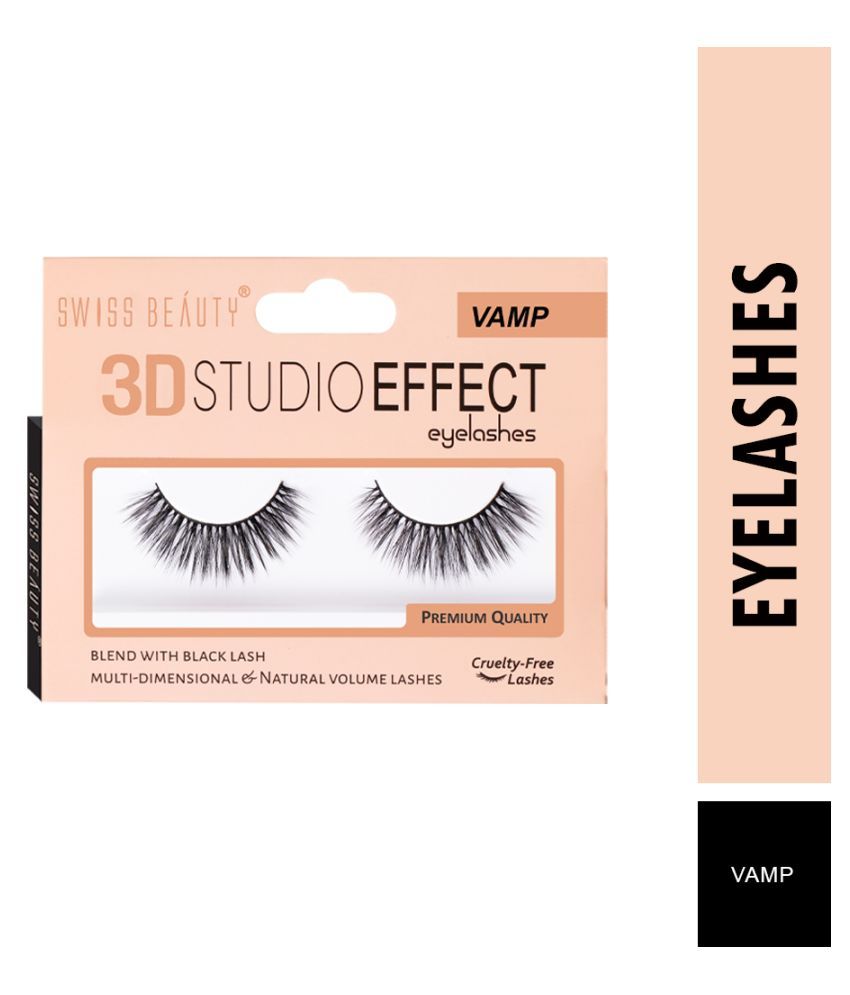     			Swiss Beauty Natural Volume Eyelashes Black (Vamp)Pack of 2