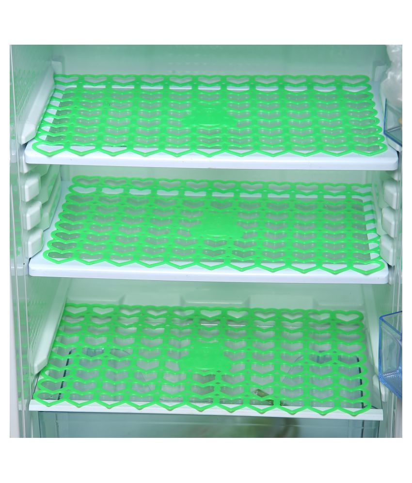     			E-Retailer Set of 3 PVC Green Fridge Mats