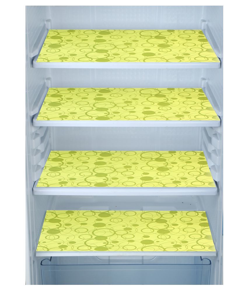     			E-Retailer Set of 4 PVC Yellow Fridge Mats