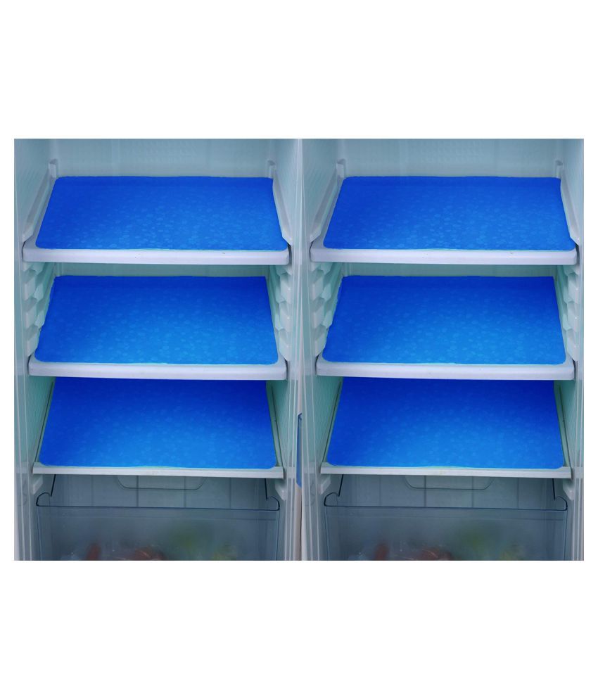     			E-Retailer Set of 6 PVC Blue Fridge Mats