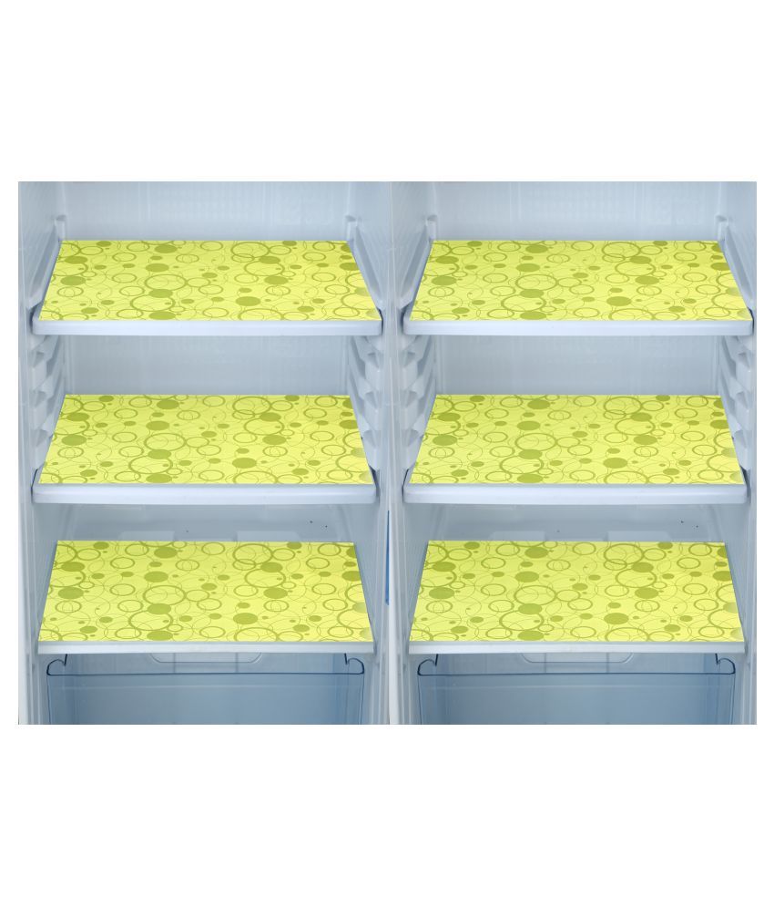     			E-Retailer Set of 6 PVC Yellow Fridge Mats