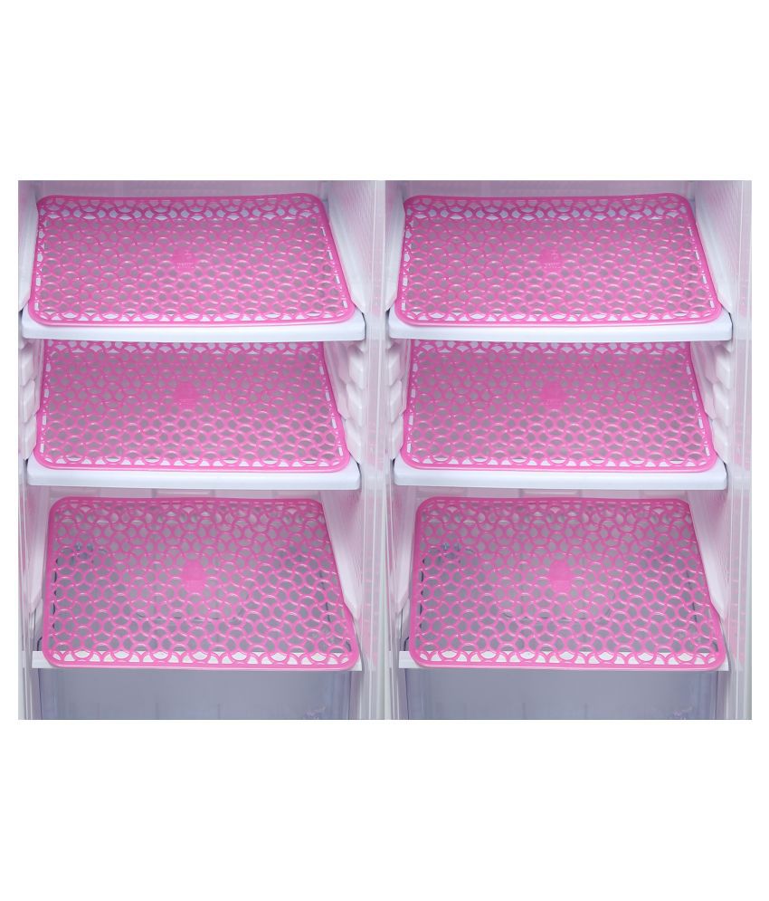    			E-Retailer Set of 6 PVC Pink Fridge Mats