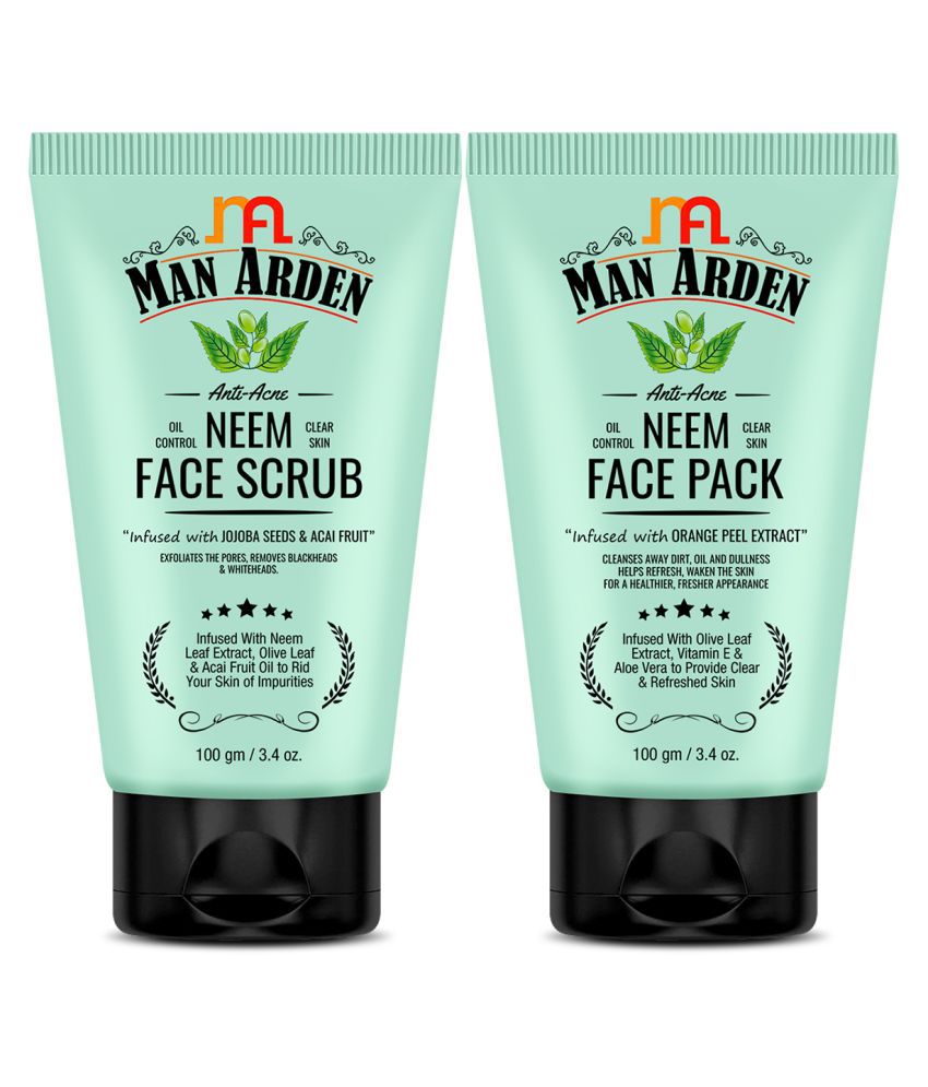    			Man Arden Anti Acne Neem Face Pack + Face Scrub (100g each)