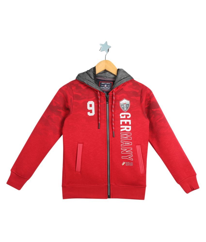 monte carlo red sweatshirt