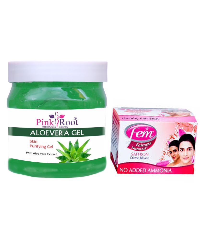 Pink Root Aloevera Gel Gm With Fem Diamond Bleach Day Cream Gm