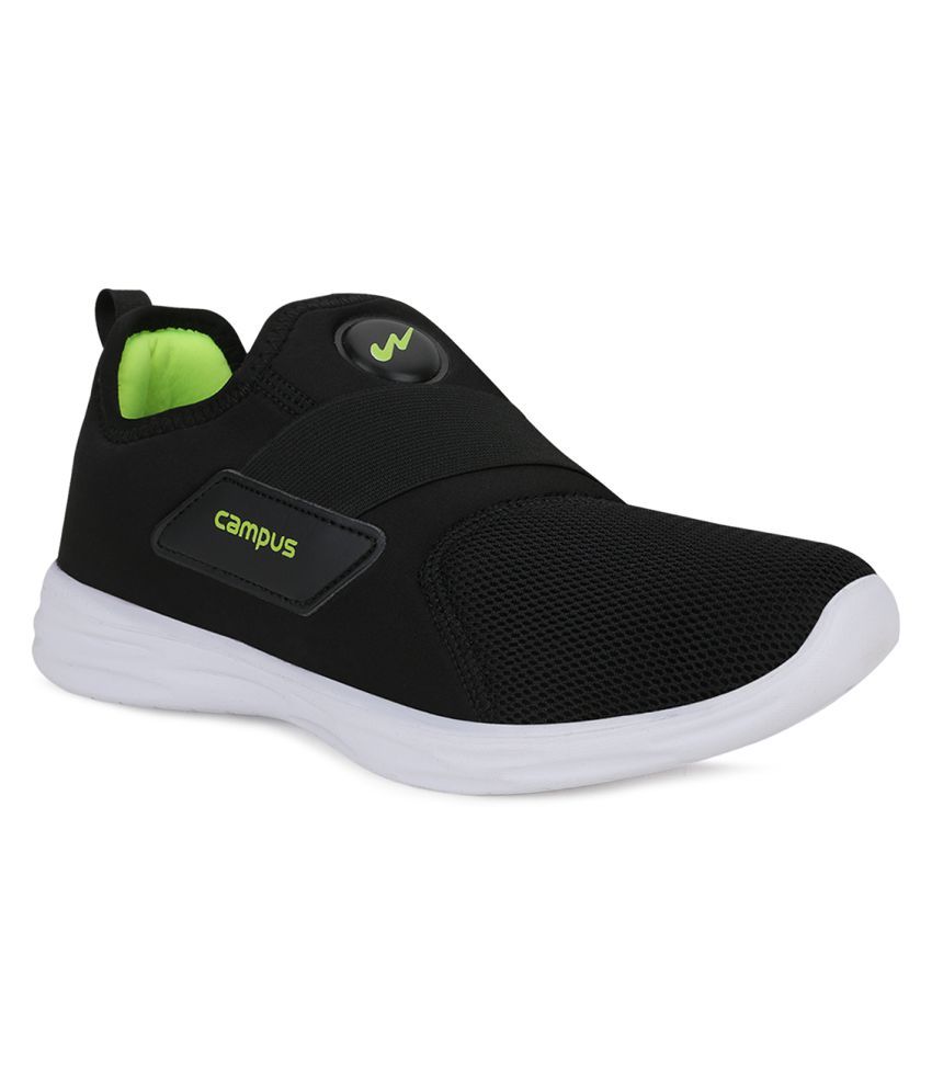 campus black colour shoes