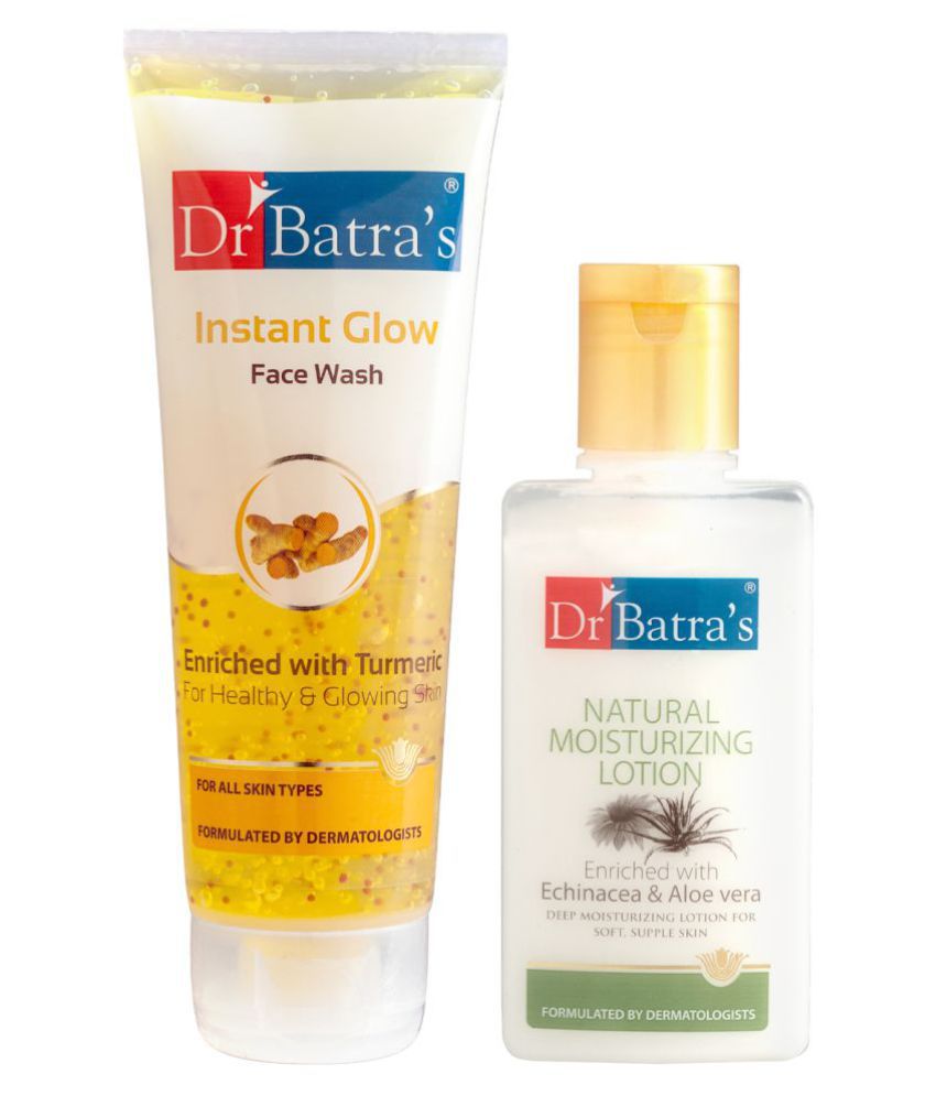 Dr Batra's Instant Glow Face Wash And Natural Moisturising Lotion Facial Kit mL Pack of 2