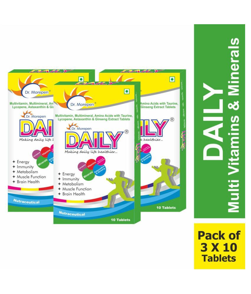 Dr. Morepen Daily Multivitamin & Mineral Tablets 90 gm Multivitamins Tablets Pack of 3