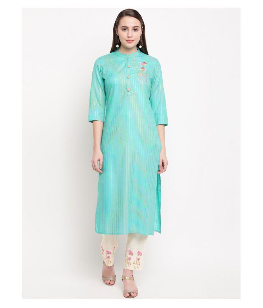     			Vbuyz Rayon Kurti With Pants - Stitched Suit