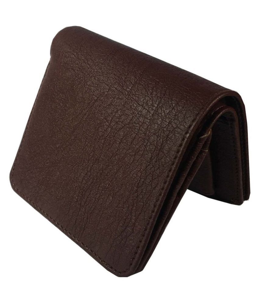     			WENZEST - Brown Faux Leather Men's Short Wallet ( Pack of 1 )