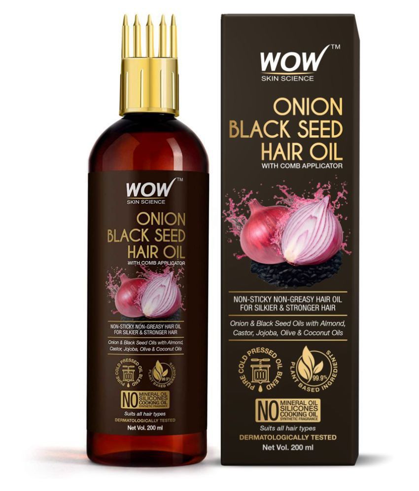     			WOW Skin Science Onion Hair Oil with Comb - 200mL