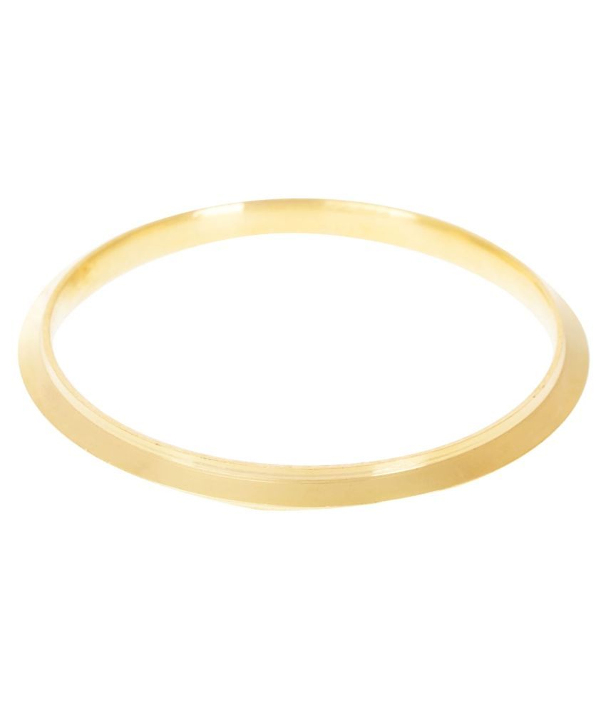     			KESAR ZEMS Gold Plated Sikhi Brass Unisex Kada (Size:2.5 Inch) Golden.