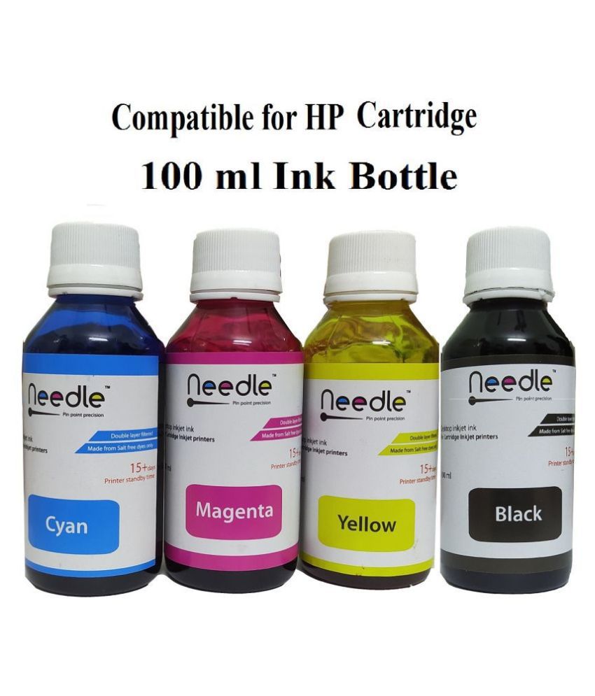 Refill Ink Hp Cartridge 100ml Multicolor Pack Of 4 Ink Bottle For Compatible Cartridge No 1050 6627