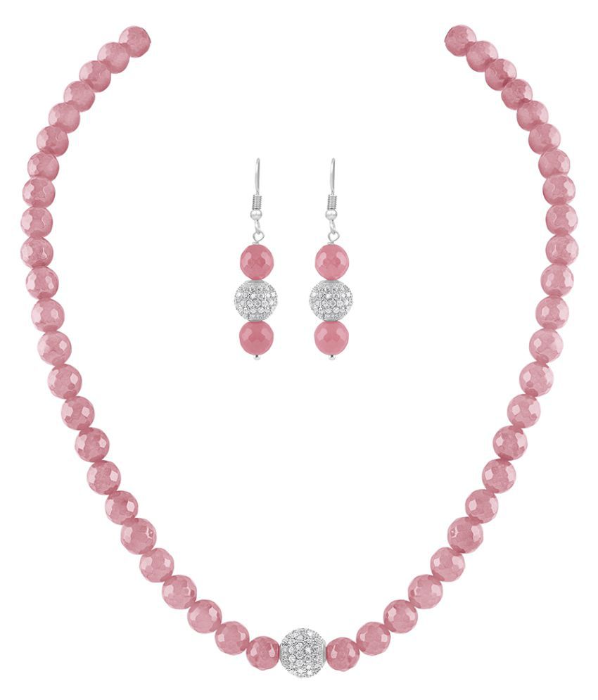     			JFL - Jewellery For Less Plastic Pink Princess Contemporary/Fashion Necklaces Set