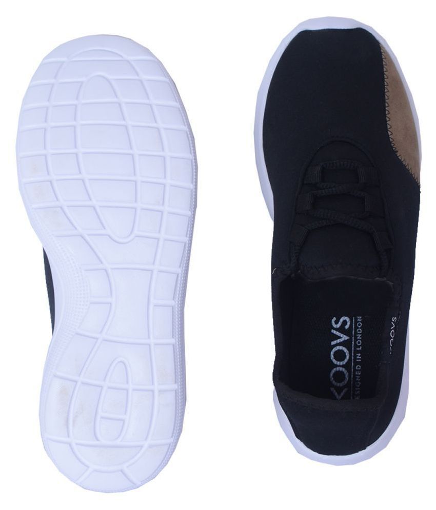 KOOVS Black Running Shoes - Buy KOOVS Black Running Shoes Online at ...