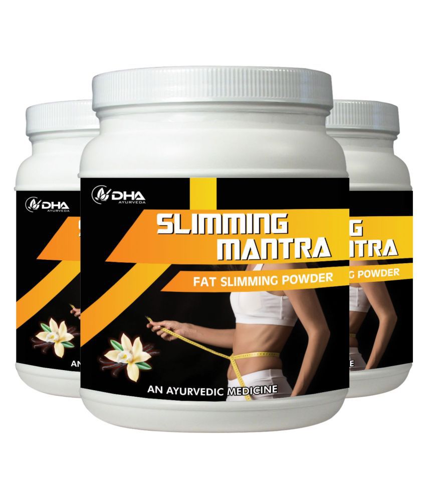 DHA Ayurveda Slimming Mantra- Herbal Fat Loss Vanilla Powder 300 gm Pack of 3
