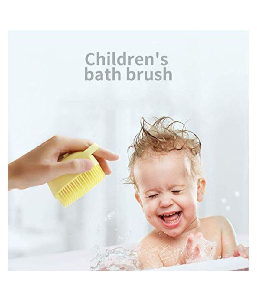 Gatih Scrubber Bathing Brush with Liquid Soap Dispenser No Handle Body