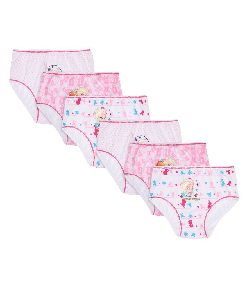     			Bodycare Pack of 6 100% Cotton Panties For Girls ( White )