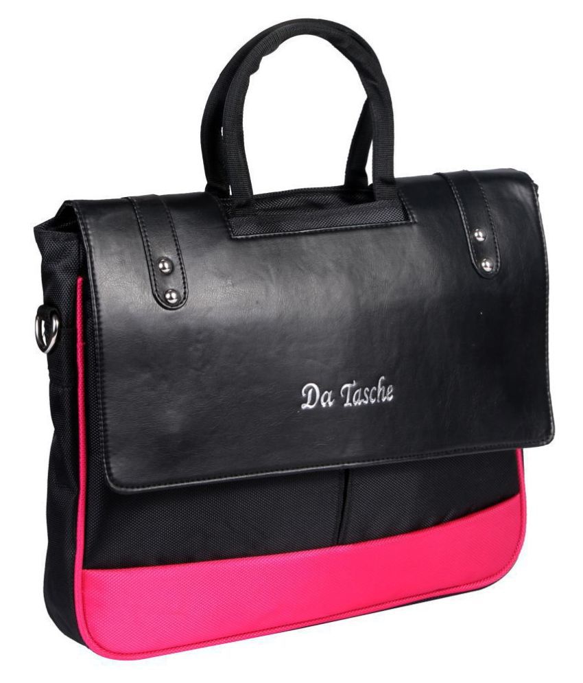     			Da Tasche Sleek Black-Pink 114 Black Polyester Casual Messenger Bag