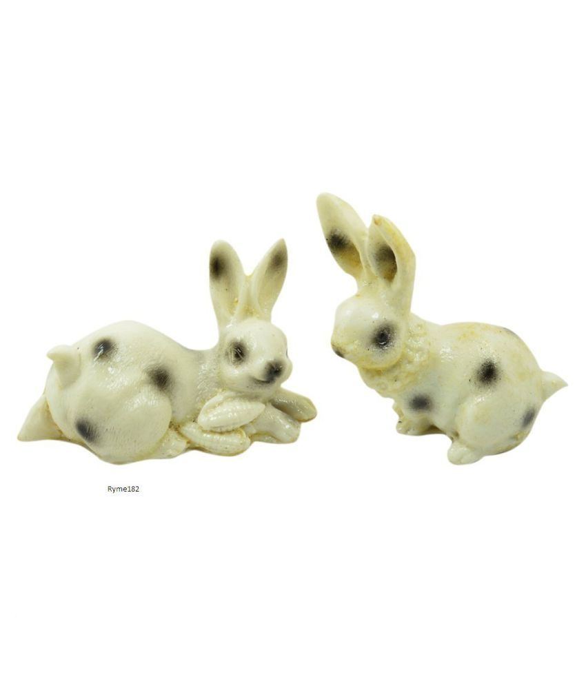     			Vastu/Feng Shui Pair of White Rabbit for Home