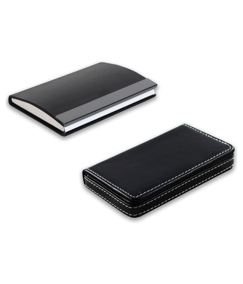     			auteur 15-51  Multicolor Artificial Leather Professional Looking Visiting Card Holders for Men and Women Set of 2 (upto 15 Cards Capacity)