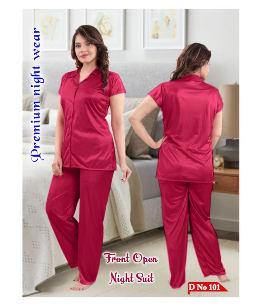 Satin fabric night suit Clearance