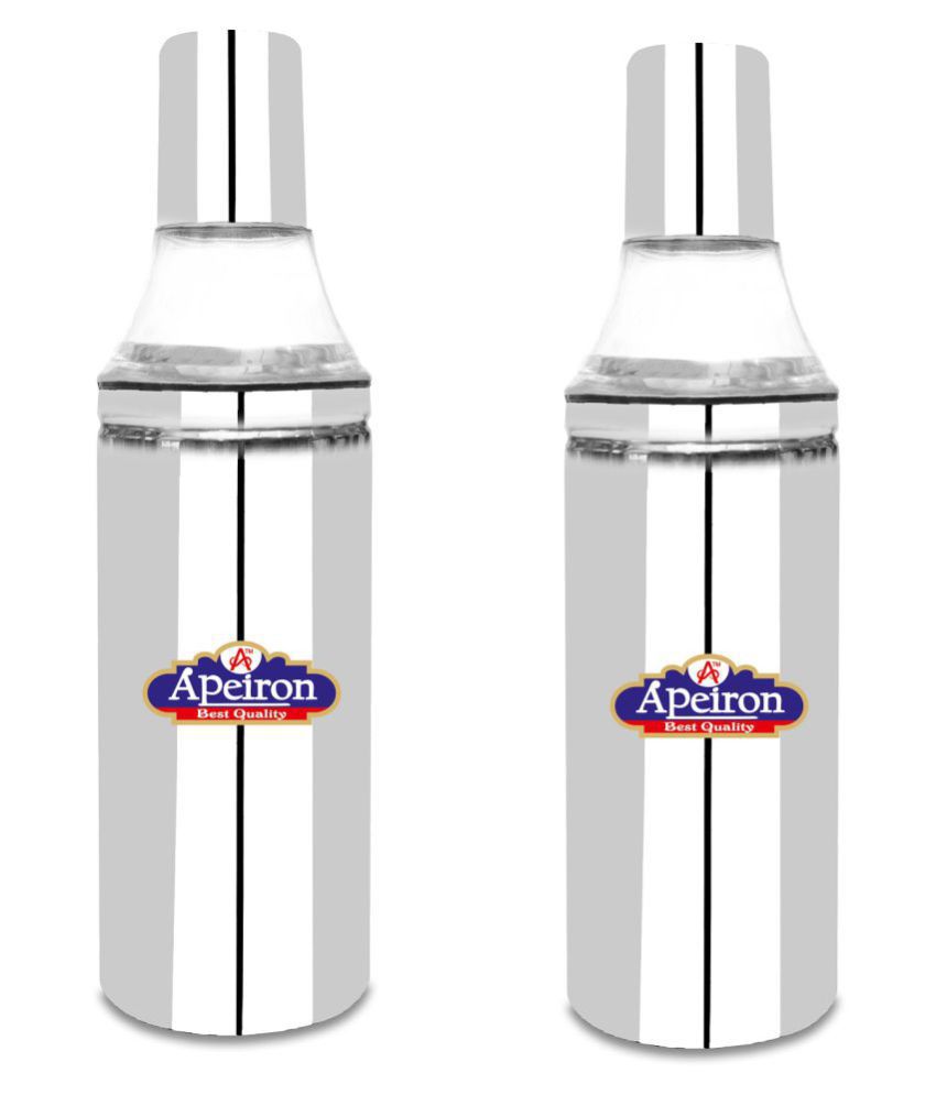     			APEIRON Steel Oil Container/Dispenser Set of 2 1000 mL