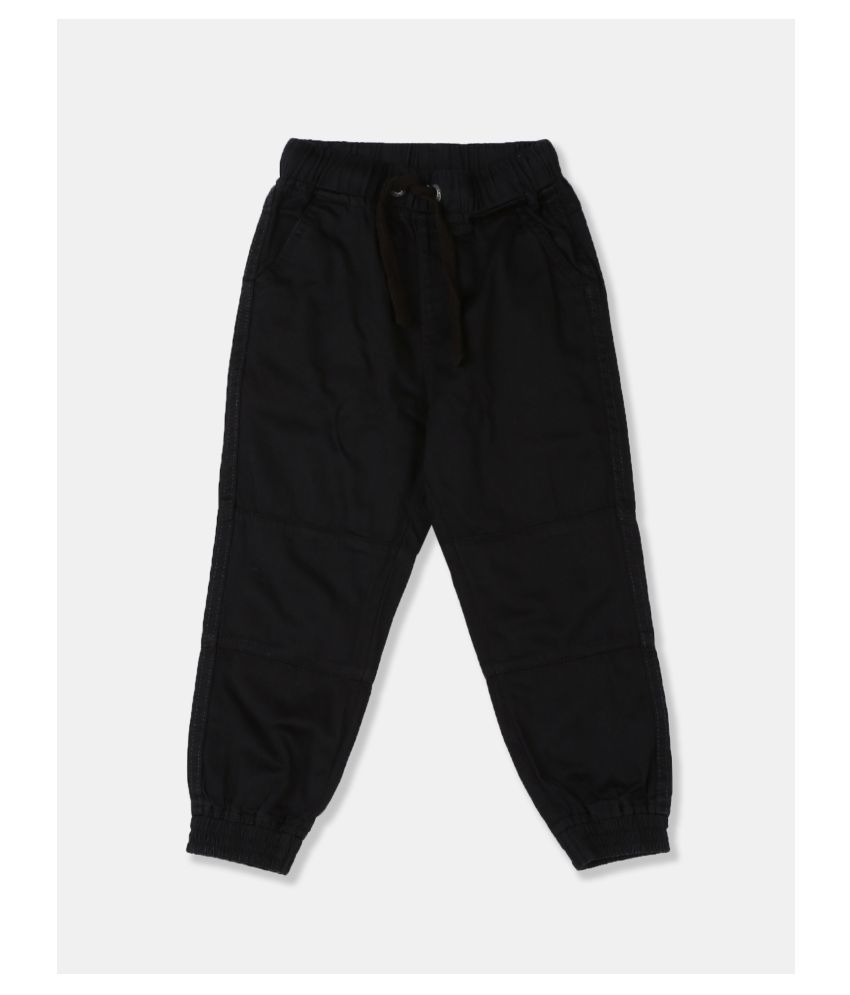 black drawstring joggers