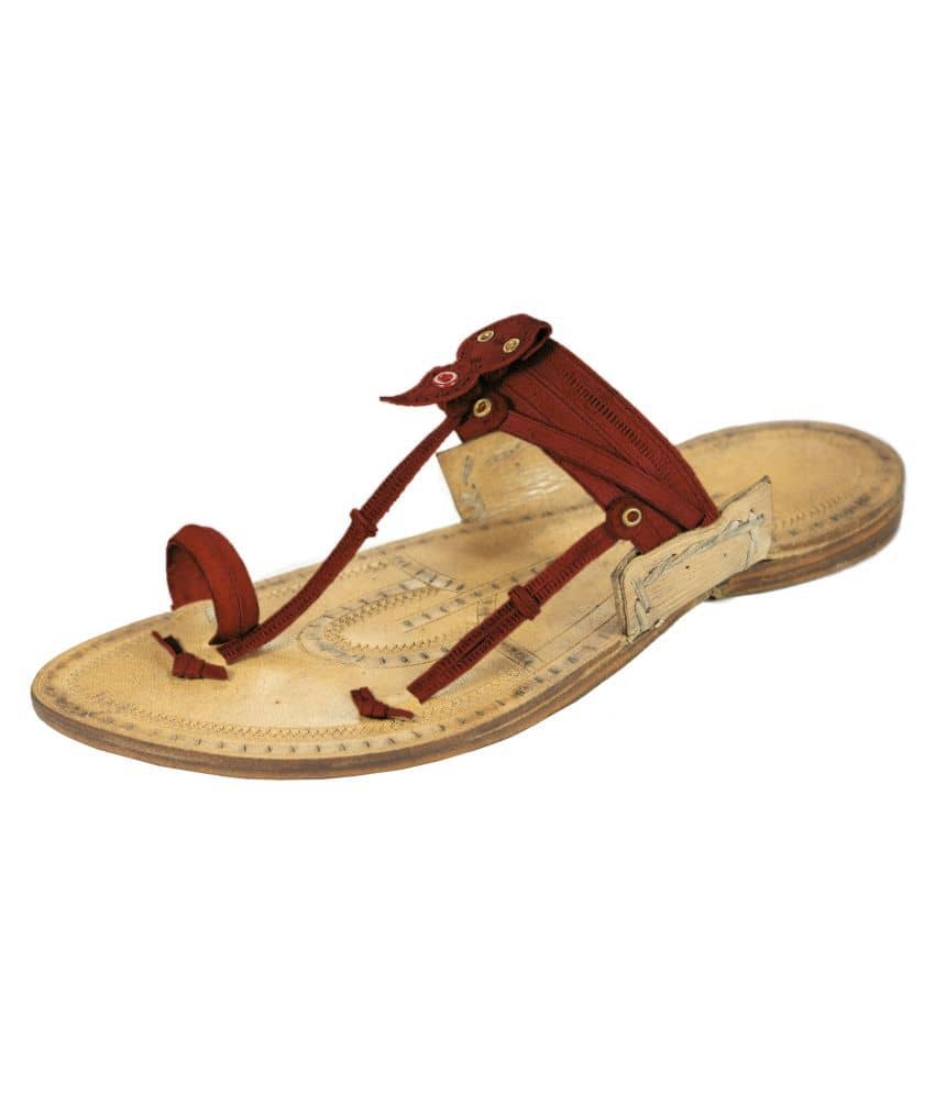 red bridal chappal