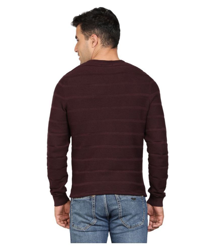 Red Tape Red Round Neck Sweater Single - Buy Red Tape Red Round Neck Sweater Single Online at 