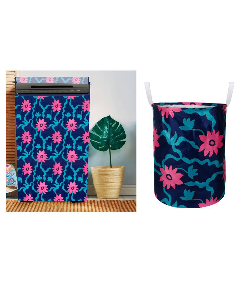     			E-Retailer Set of 2 Polyester Pink Washing Machine Cover for Universal Top Load