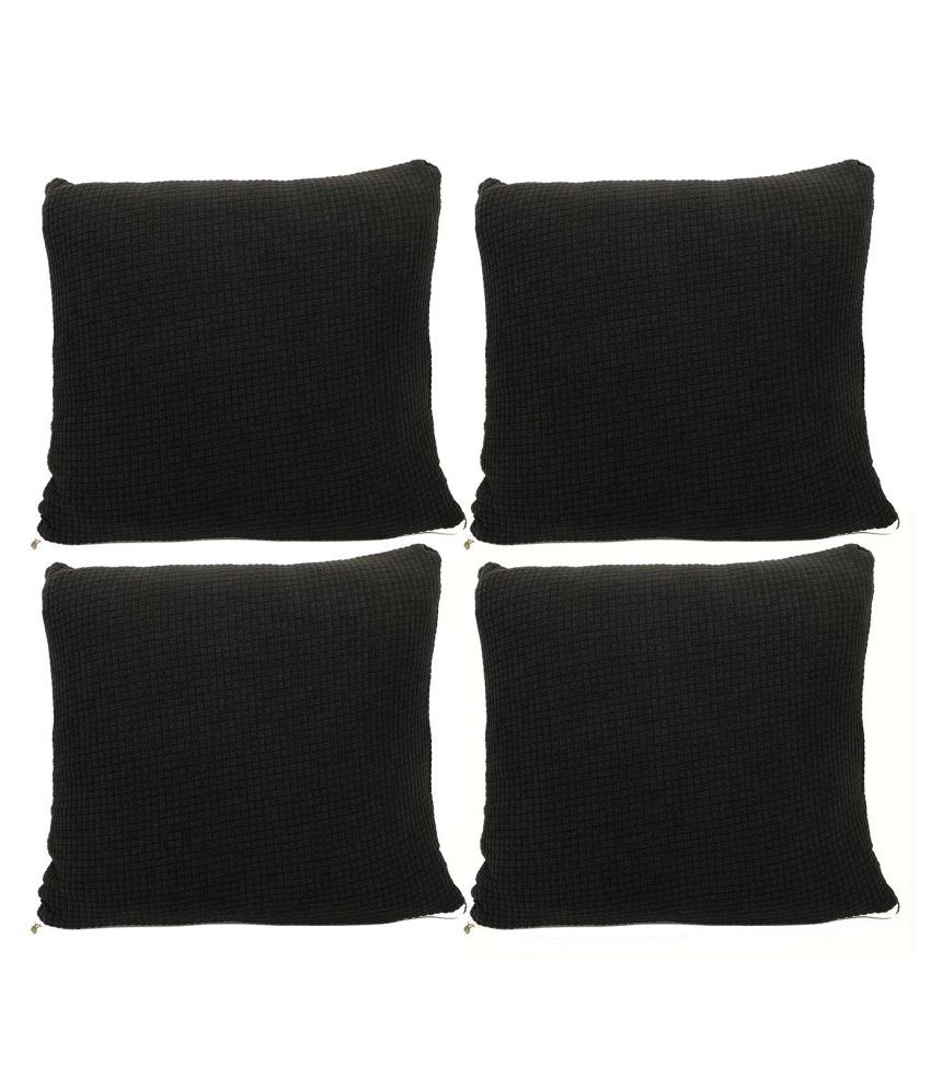     			House Of Quirk Set of 4 Polyester Cushion Covers 40X40 cm (16X16)