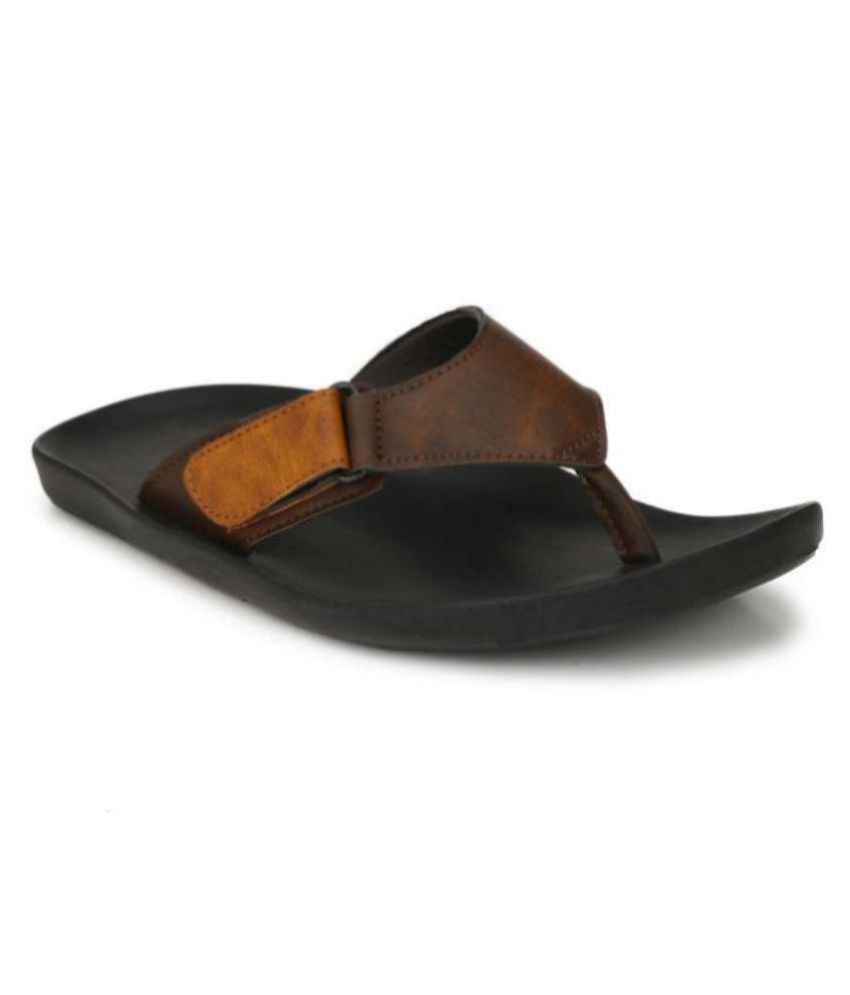     			Leeport - Brown  Synthetic Thong Flip Flop