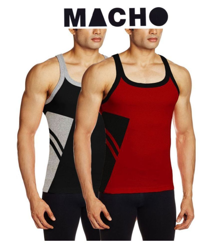 Macho Sporto Multi Sleeveless Vests Pack of 2 Buy Macho Sporto Multi