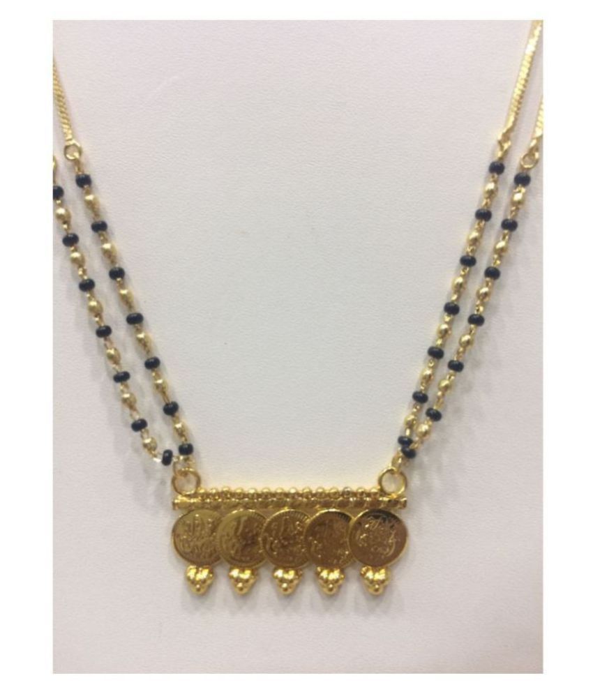 Gold Plated 5 Lakshmi Coin Pendant 