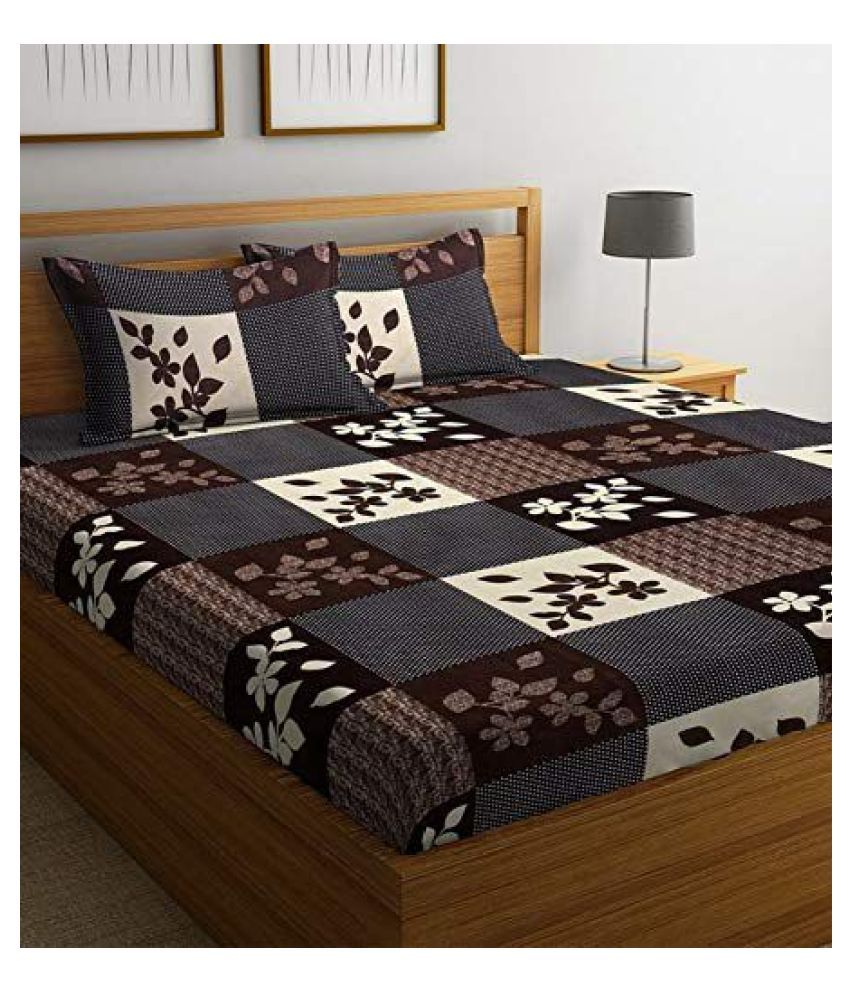 HS Microfibre Double Bedsheet with 2 Pillow Covers ( 228 cm x 228 cm