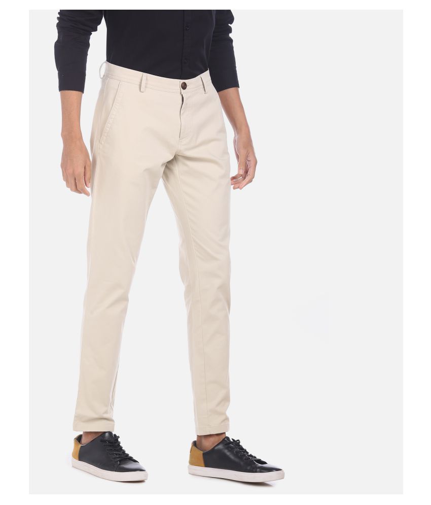 Ruggers Beige Regular -Fit Trousers 