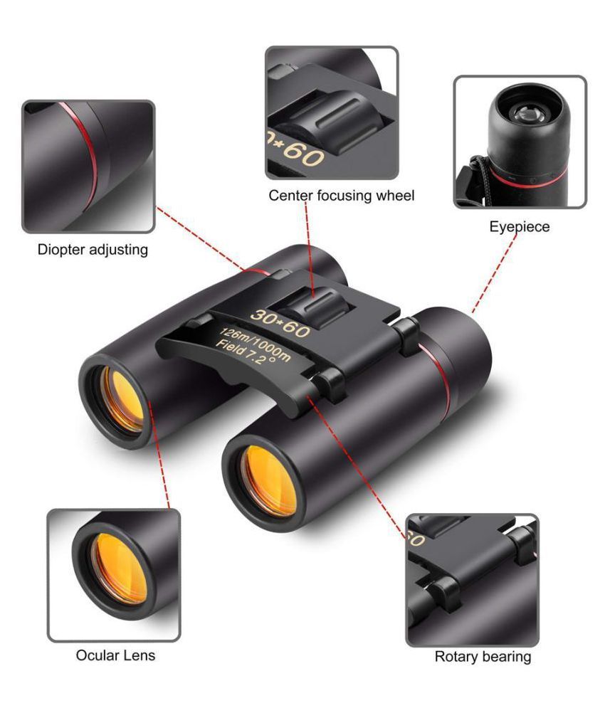 AQ Sampton 30x60 High Powered Zoomable Binoculars Dual Focus Both