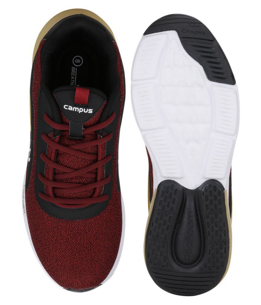 burgundy running shoes