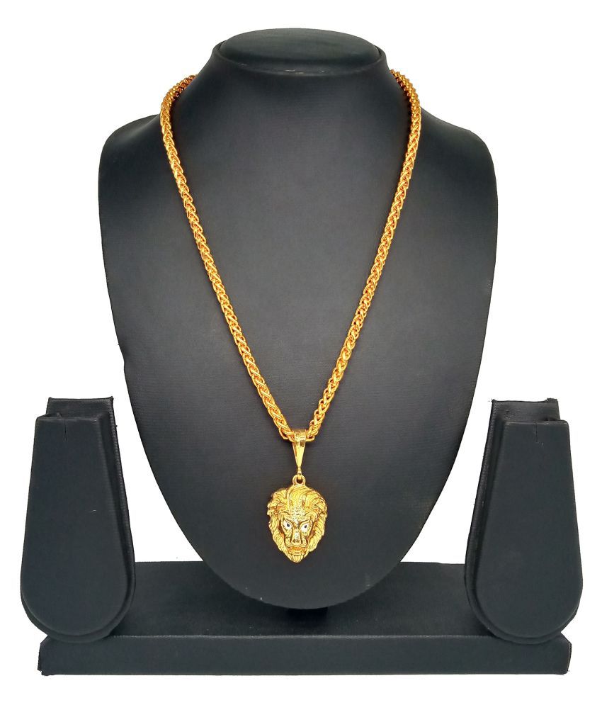     			SHANKHRAJ MALL GOLD PLATED PENDANT AND CHAIN FOR MEN OR BOYS-100167
