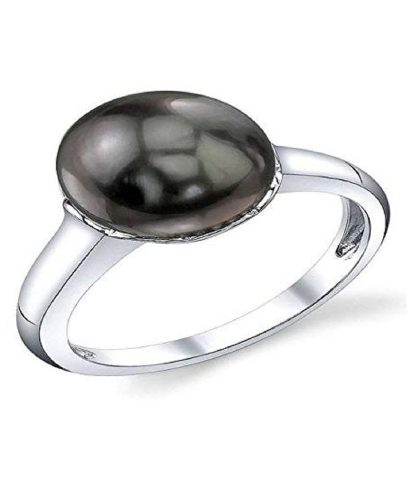 7.25 Carat Freshwater Black Pearl ring Natural South Sea Akoya Pearl ...