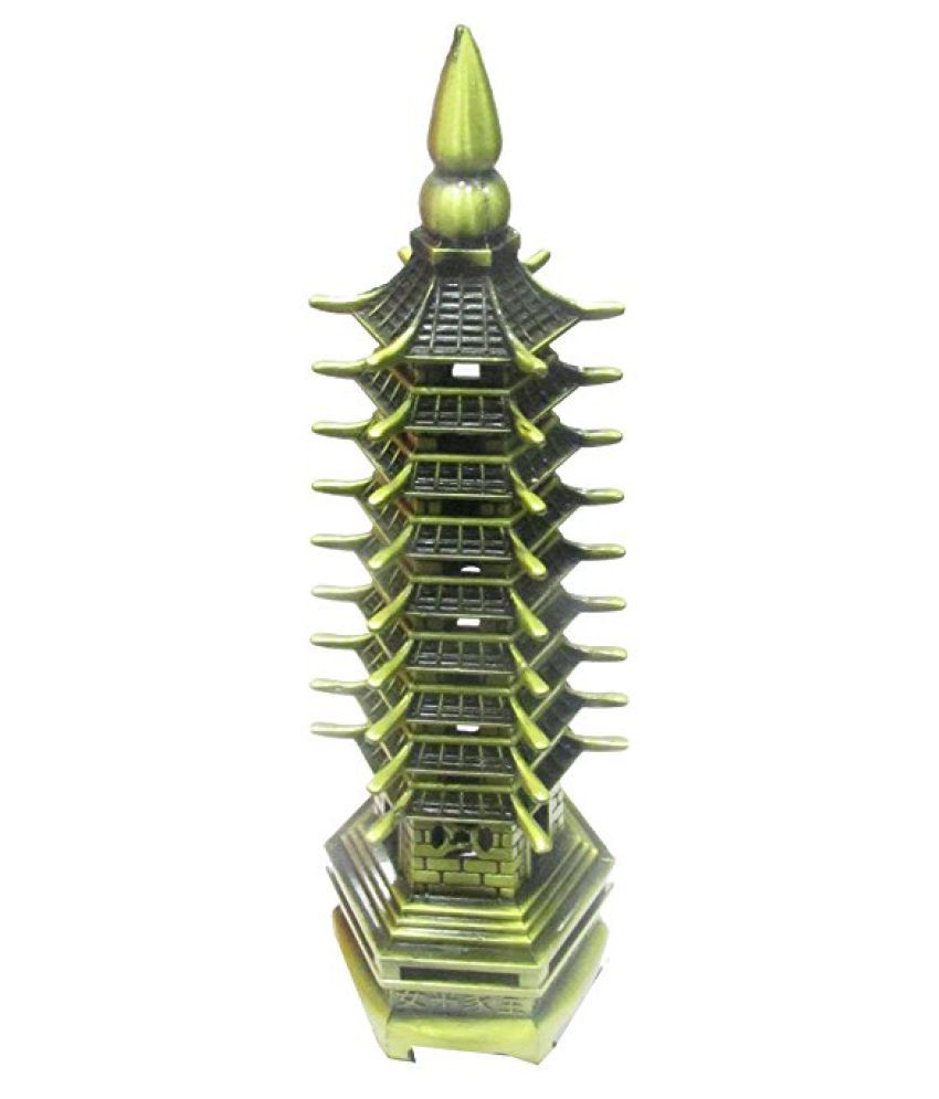     			KESAR ZEMS FengShui Metal 9 Level Education Tower for Education and Career.(4 x 4 x 13 CM,Golden)