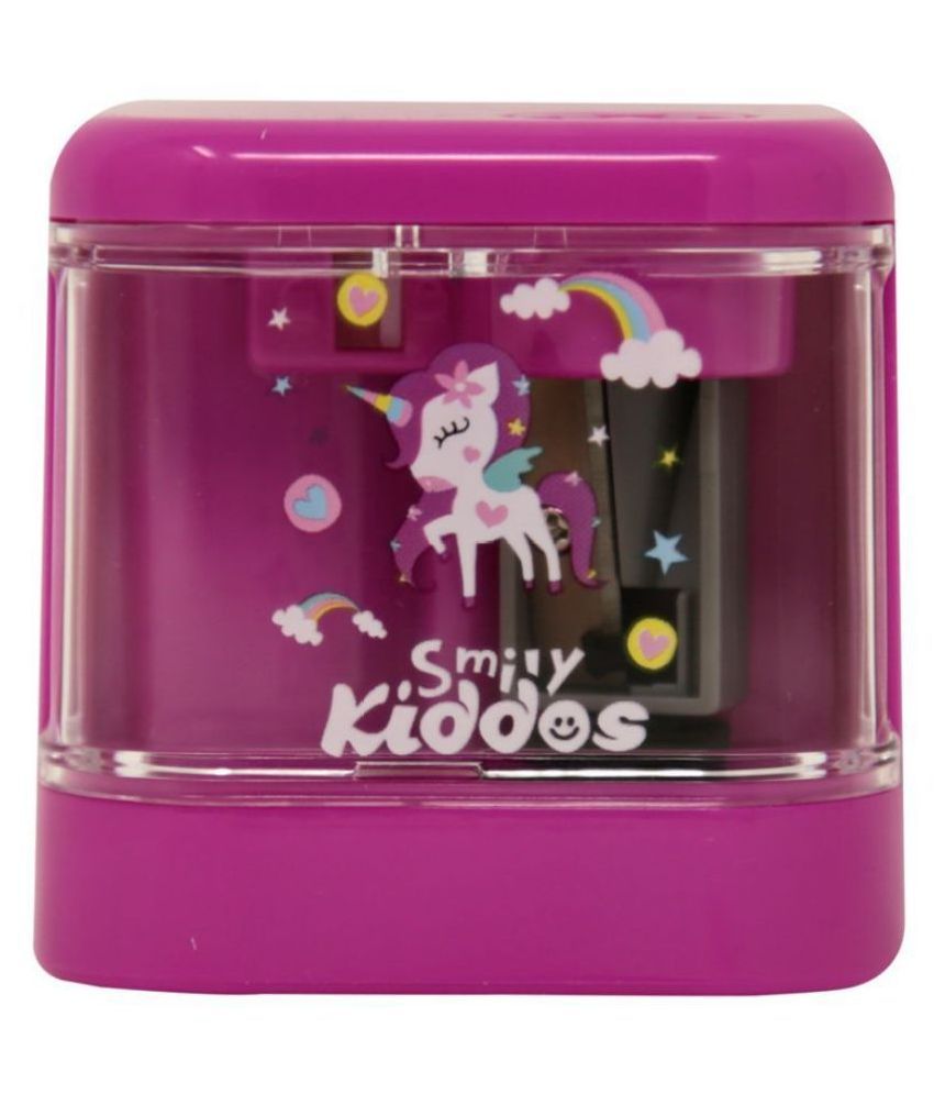     			Smily Kiddos | Smily Mini Electric Sharpener (Purple) | Kids Sharpener | School Sharpener | kids School Sharpener | Sharpener for Kids | Kids Stationery | School Accessory's | Purple Color Sharpener