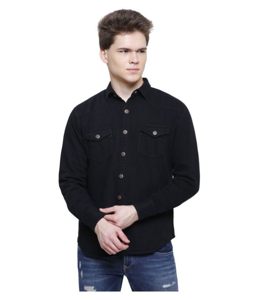     			Southbay Denim Slim Fit Solids Men's Casual Shirt - Black ( Pack of 1 )