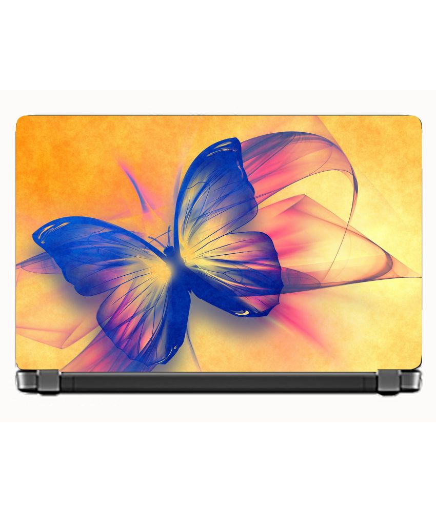     			Laptop Skin blue butterfly Premium matte finish vinyl HD printed Easy to Install Laptop Skin/Sticker/Vinyl/Cover for all size laptops upto 15.6 inch