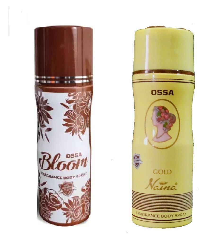     			OSSA 1 BLOOM and 1 GOLD Naina Deodorant, 200 ml each(Pack of 2)
