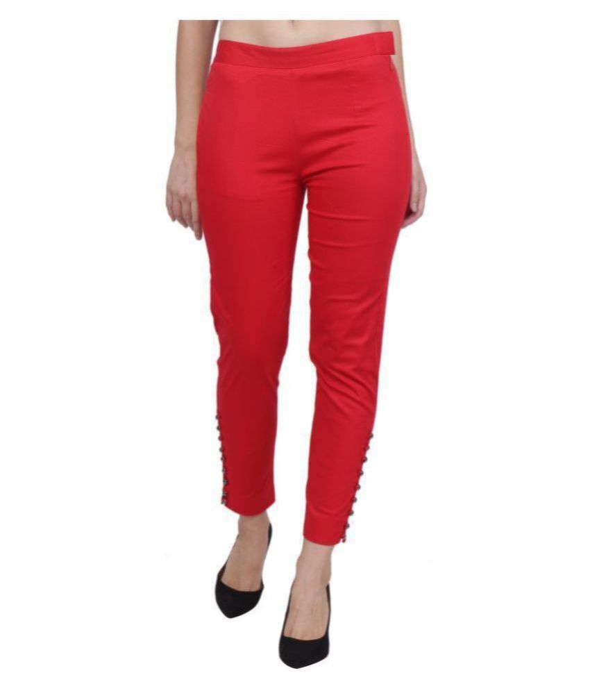     			POPWINGS Cotton Lycra Casual Pants