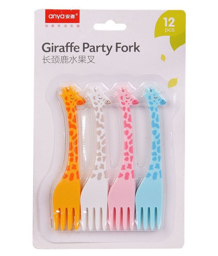 wired wind kids girafee spoon Plastic Dinner Set of 12 Pieces