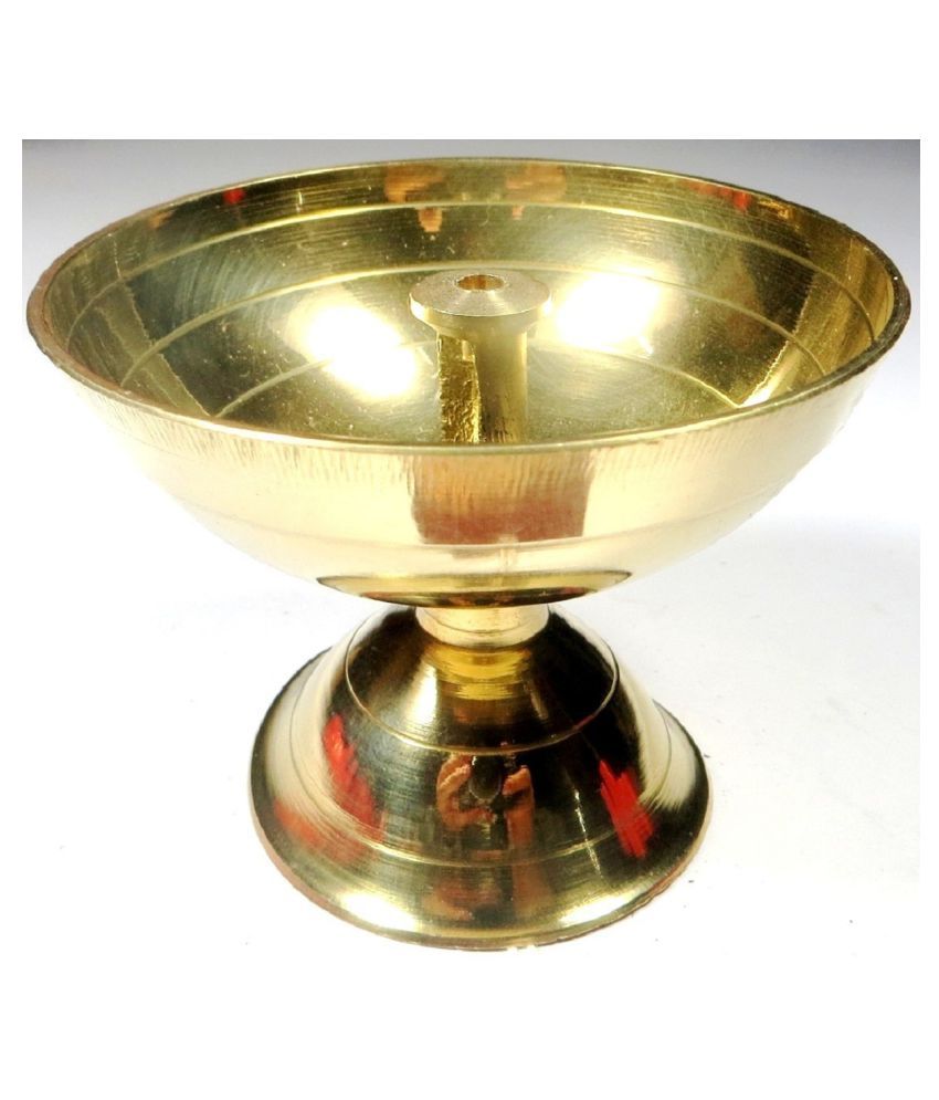 ORIVILLE traditional rounded detachable BRASS AKHAND DIYA/ pyali deep ...