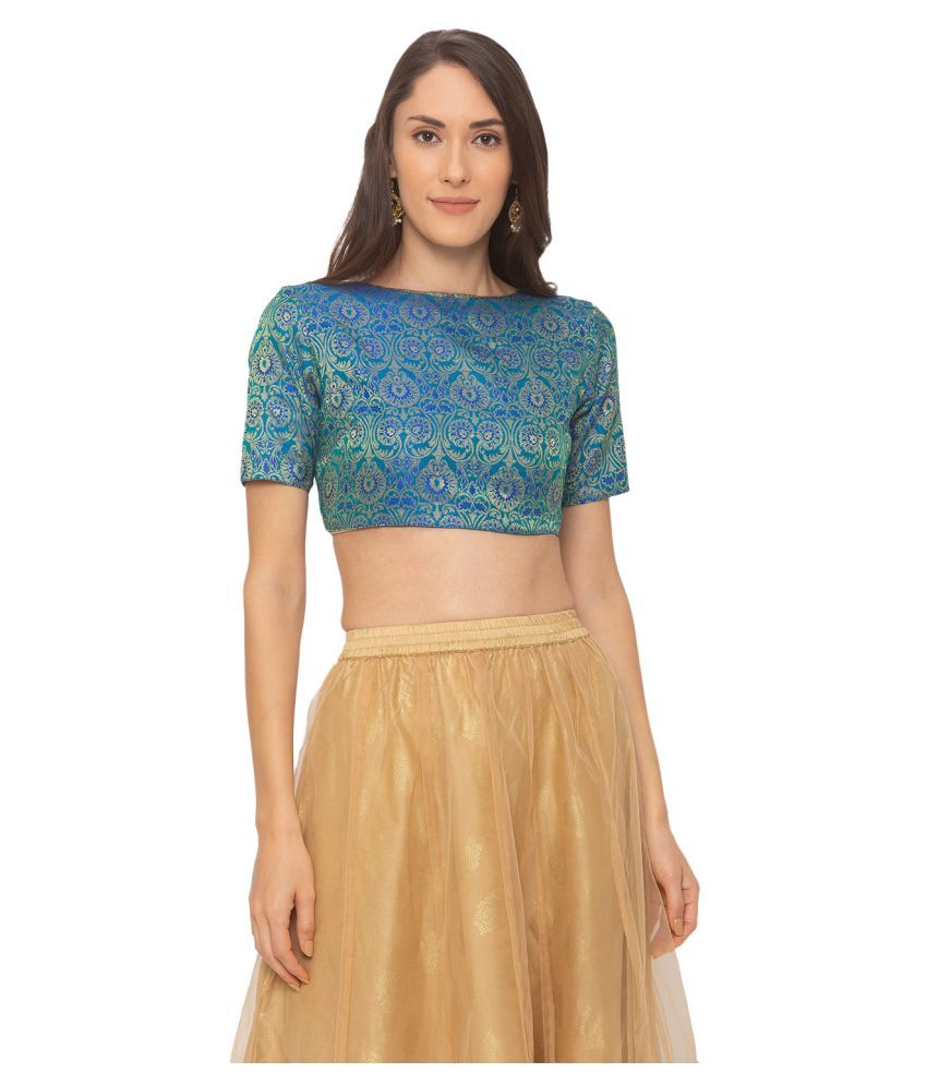 Globus Cotton Crop Tops - Blue - Buy 
